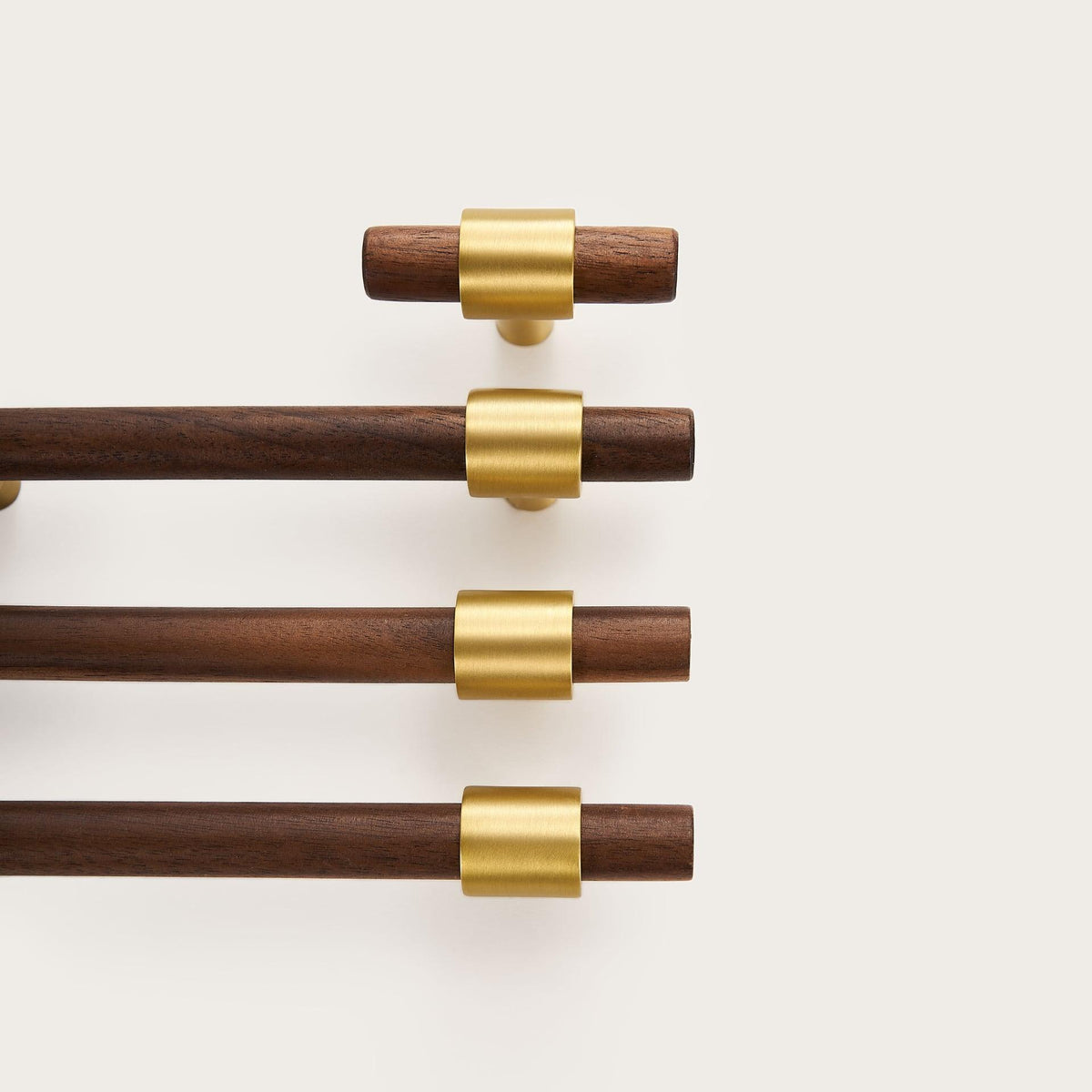 MENELAOS / Walnut & Solid Brass Handles - Handle Shop Couture 