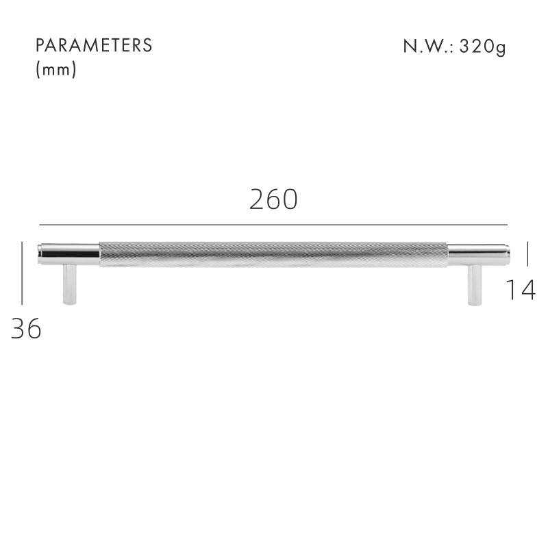 PALENCIA / SOLID BRASS HANDLES / SWIRLED KNURL - Handle Shop Couture 