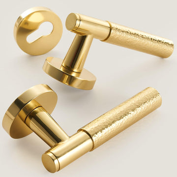 PARO / HAMMERED BRASS / DOOR HANDLES - Handle Shop Couture 