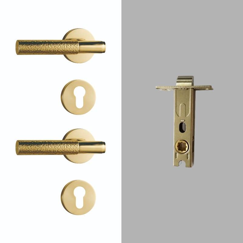 PARO / HAMMERED BRASS / DOOR HANDLES - Handle Shop Couture 