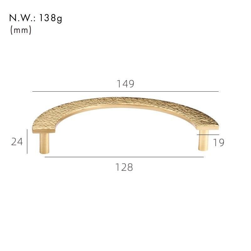 PARO / HAMMERED BRASS SEMI CIRLCE HANDLES - Handle Shop Couture 