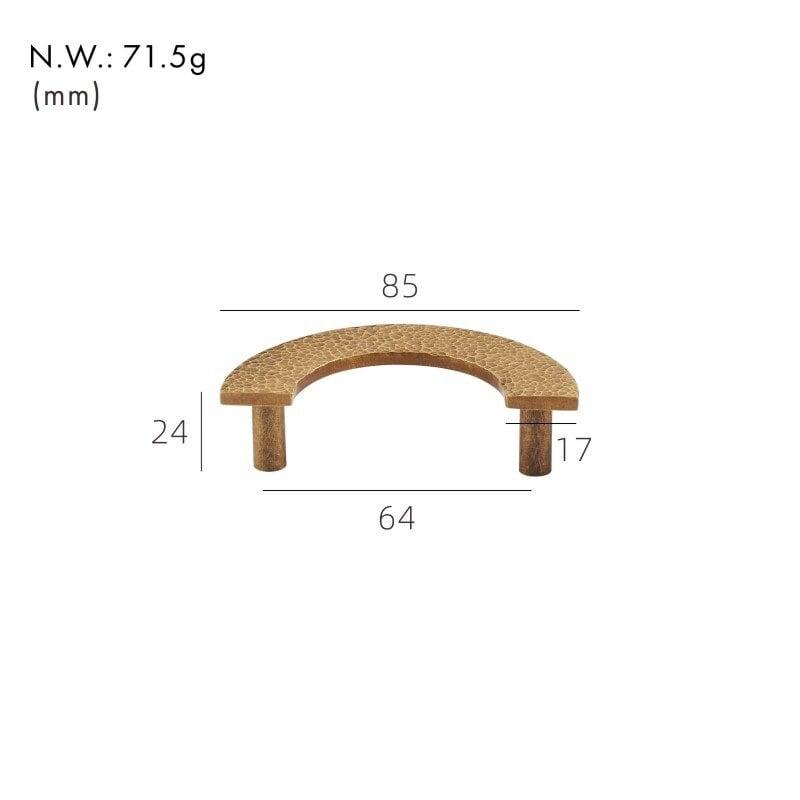 PARO / HAMMERED BRASS SEMI CIRLCE HANDLES - Handle Shop Couture 