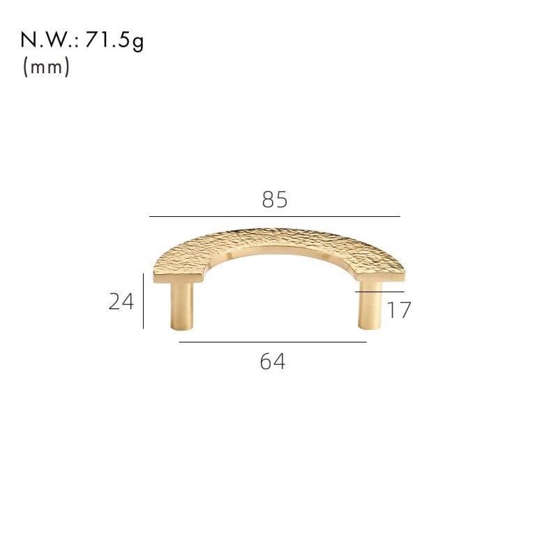 PARO / HAMMERED BRASS SEMI CIRLCE HANDLES - Handle Shop Couture 