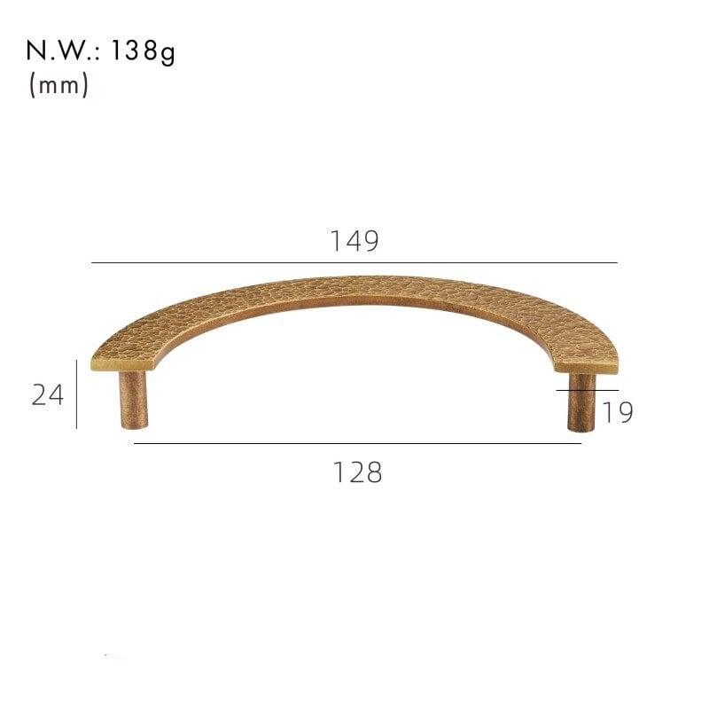 PARO / HAMMERED BRASS SEMI CIRLCE HANDLES - Handle Shop Couture 