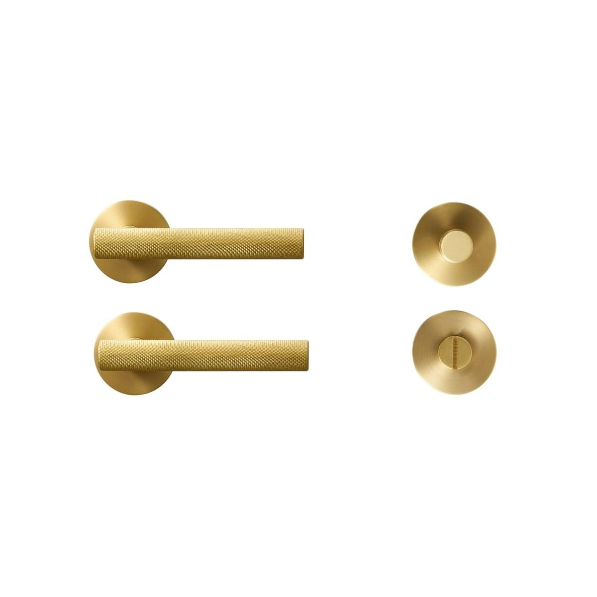 PORTA / KNURLED BRASS / DOOR HANDLES - Handle Shop Couture 
