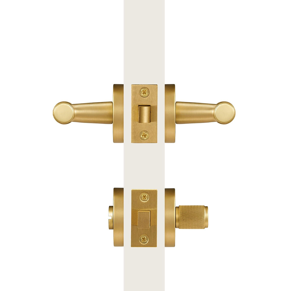 PORTA / KNURLED BRASS / DOOR HANDLES - Handle Shop Couture 