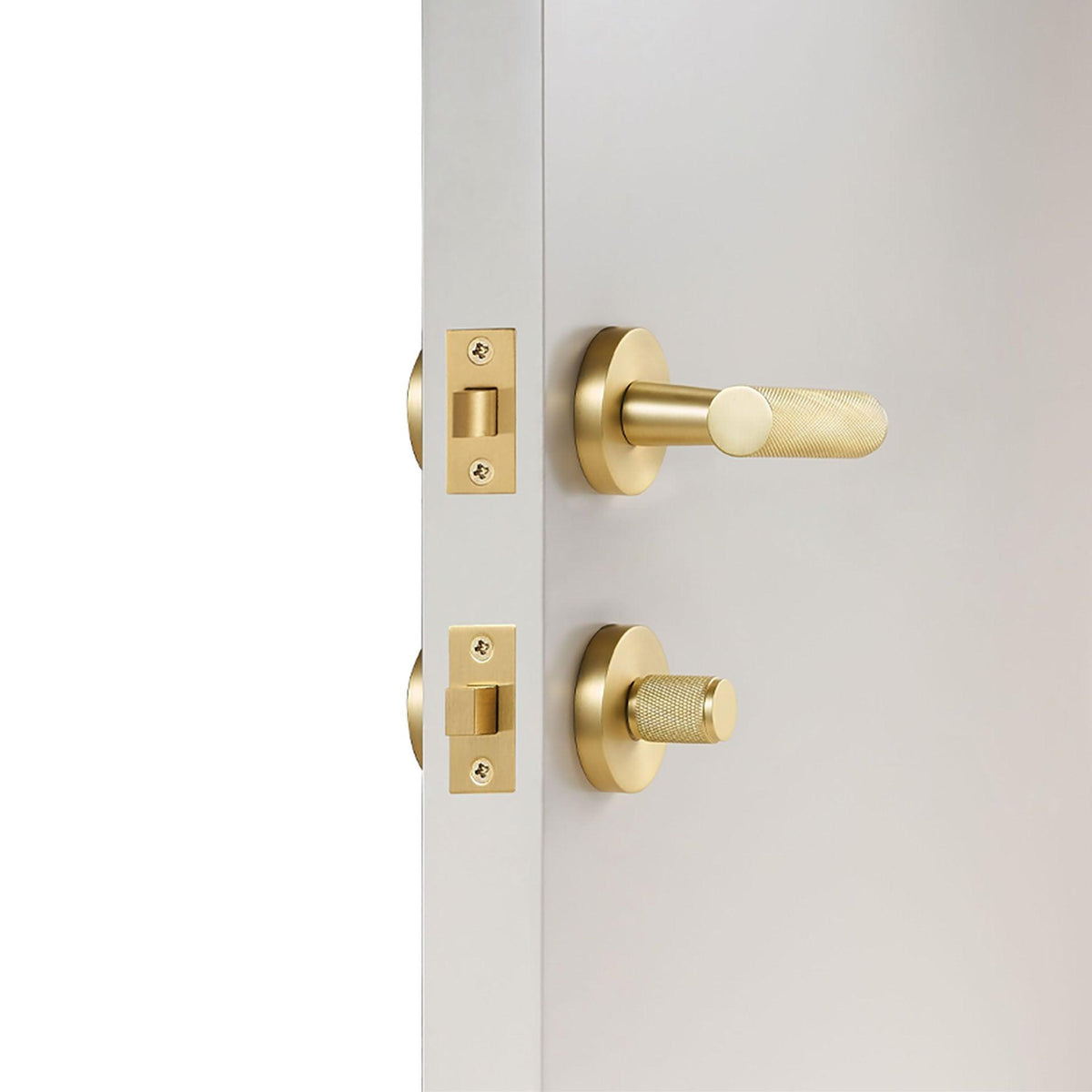 PORTA / KNURLED BRASS / DOOR HANDLES - Handle Shop Couture 