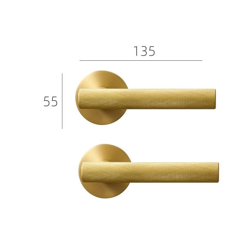 PORTA / KNURLED BRASS / DOOR HANDLES - Handle Shop Couture 