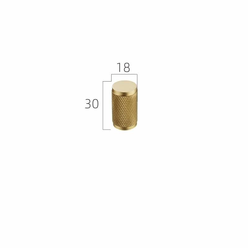 PORTA / SOLID BRASS KNOBS / KNURLED - Handle Shop Couture 