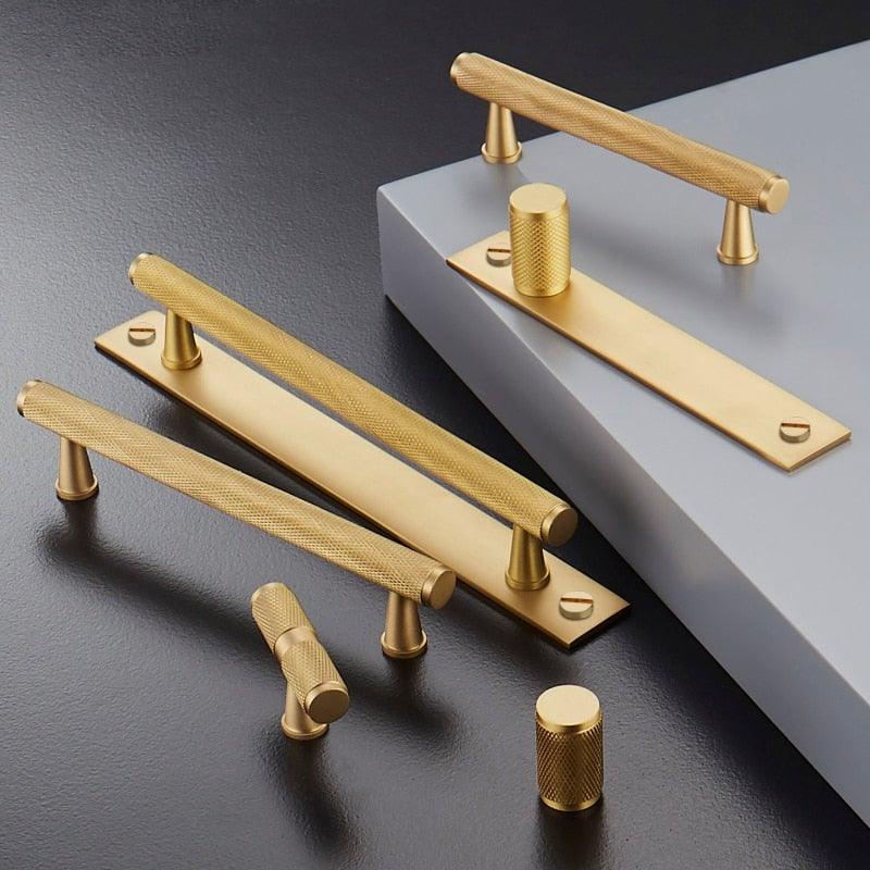 PORTA / SOLID BRASS KNOBS / KNURLED - Handle Shop Couture 