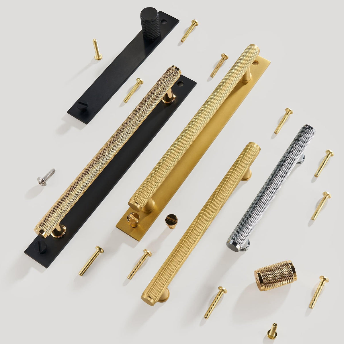 PORTA / SOLID BRASS KNOBS / KNURLED - Handle Shop Couture 