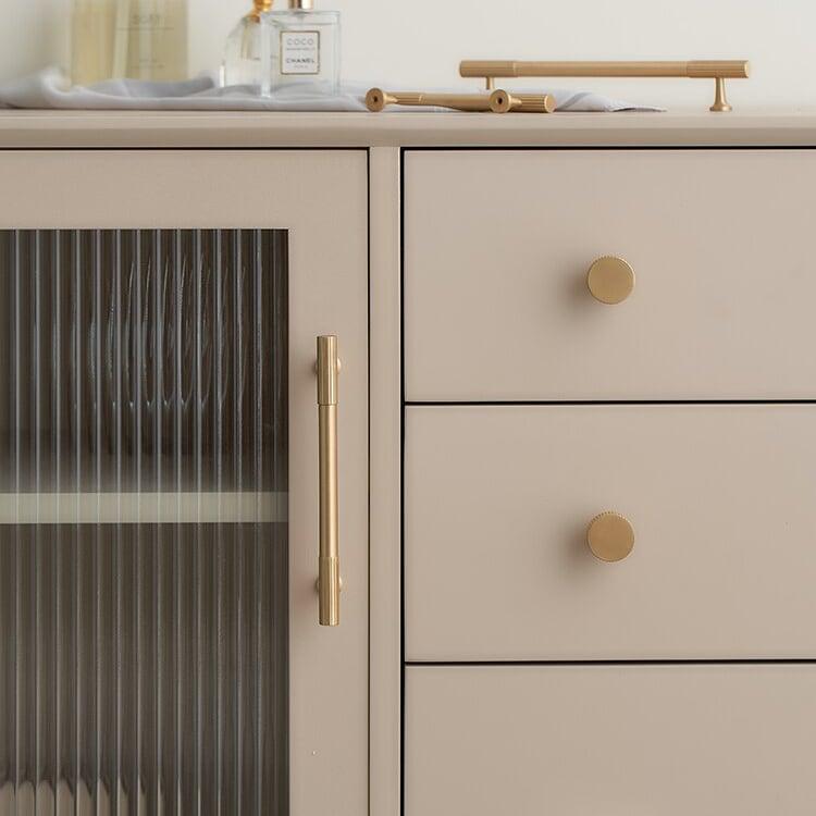 SIMI / SOLID BRASS KNOBS / LINEAR KNURL - Handle Shop Couture 
