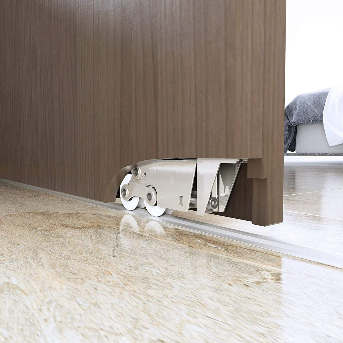 Soft-Closing Concealed / Sliding Barn Door Hardware Kit Mechanism - Handle Shop Couture 
