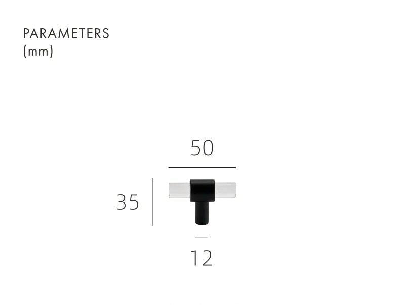 VITRE / ACRYLIC & BRASS T-BARS - Handle Shop Couture 