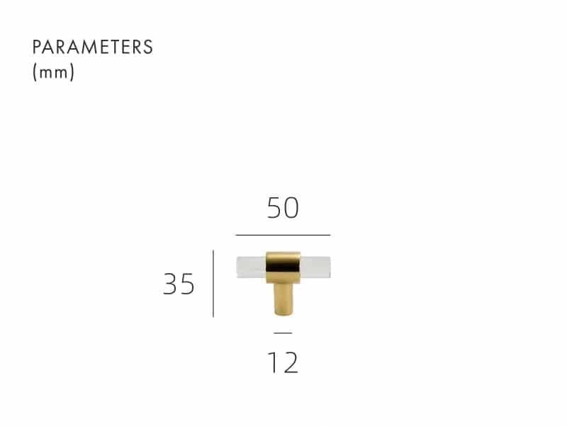 VITRE / ACRYLIC & BRASS T-BARS - Handle Shop Couture 