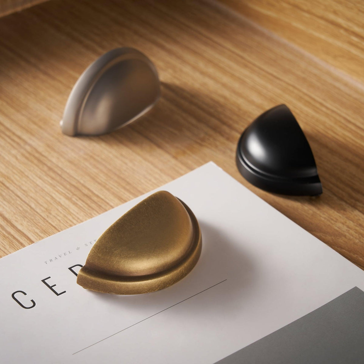 ZERRIN / SOLID BRASS SHAKER HANDLES - Handle Shop Couture 